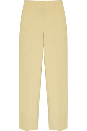 Ganni Pantalones con tiro alto