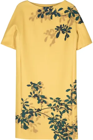 DRIES VAN NOTEN Vestido con estampado floral 2000