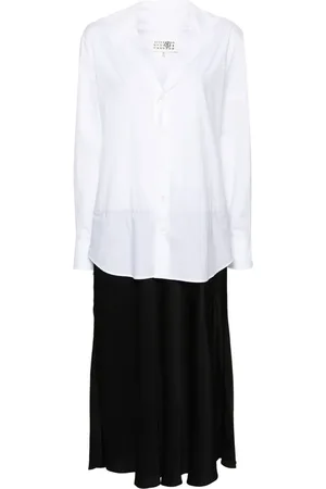 Maison Margiela Vestido largo con motivo de números