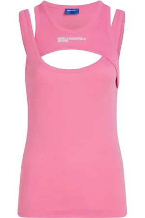 Karl Lagerfeld Top a capas con logo bordado