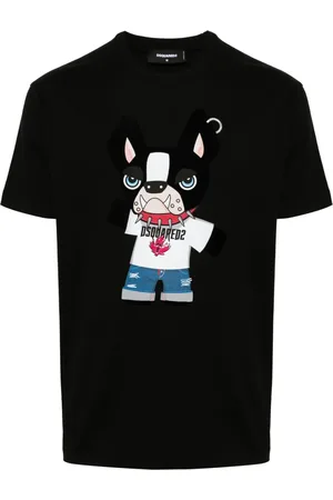 Dsquared2 Playera con perro estampado