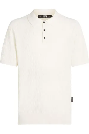 Karl Lagerfeld Playera tipo polo con monograma en jacquard