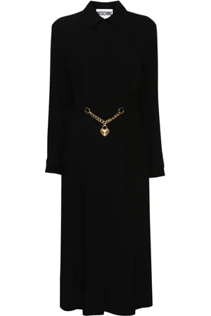Moschino Vestido camisero con candado de corazón