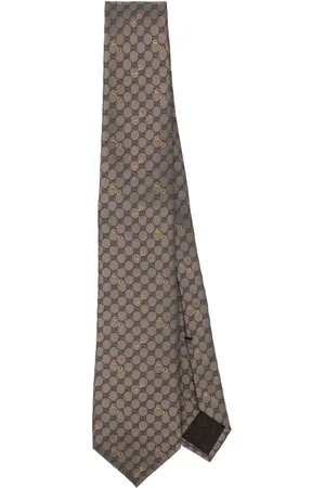 Gucci Corbata de seda con motivo GG en jacquard