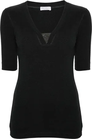 Brunello Cucinelli Playera con detalle Monili