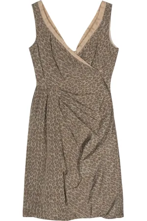 Prada Vestido midi con estampado de leopardo 2000
