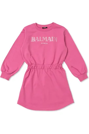 Balmain Vestido corto con logo estampado