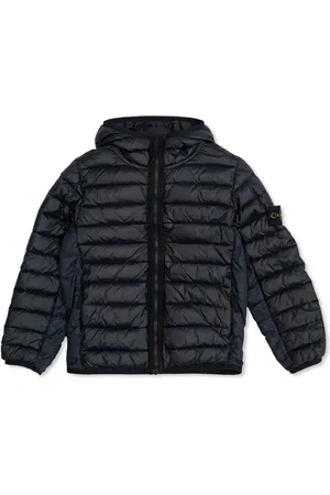 Stone Island Chamarra con capucha y parche del logo