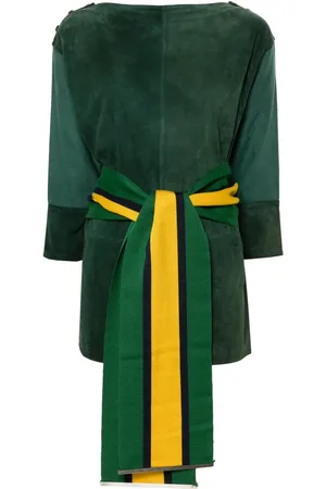 Gianfranco Ferré Blusa de gamuza con moño en la cintura 1980