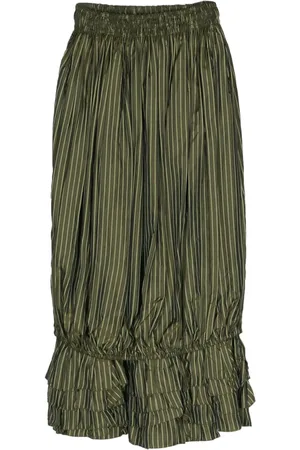 Jean Paul Gaultier Falda acampanada con rayas estampadas 1990