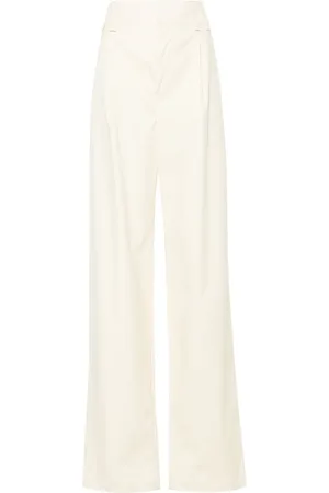 Saint Laurent Pantalones rectos con pinzas
