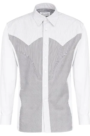 Maison Margiela Camisa con paneles y estampado de rayas