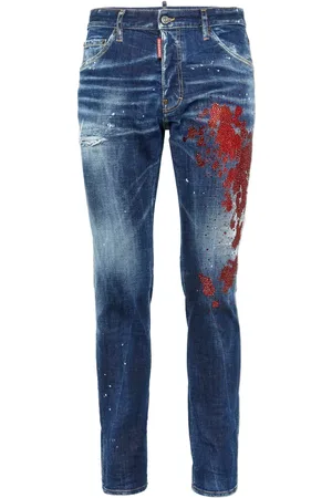 Dsquared2 Skinny jeans con salpicaduras de pintura estampadas