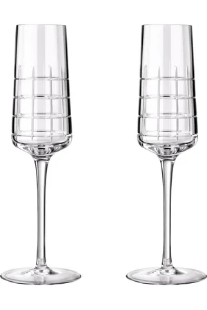 Christofle Set de dos copas de champán Graphik