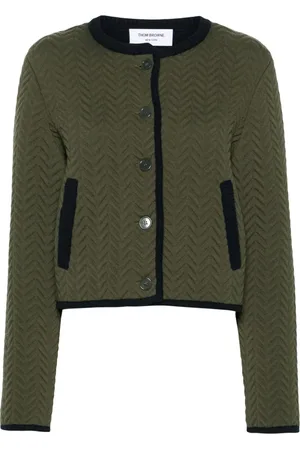 Thom Browne Cárdigan con capitonado en jacquard