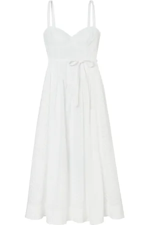 Tory Burch Vestido midi con bordado inglés