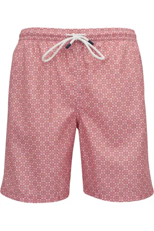 FEDELI Shorts de playa con cordones y estampado floral