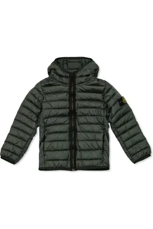Stone Island Chamarra con capucha y parche del logo