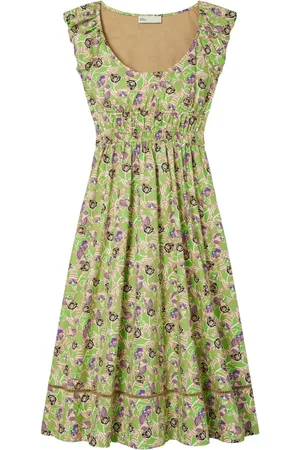 Tory Burch Vestido midi con estampado de popelina