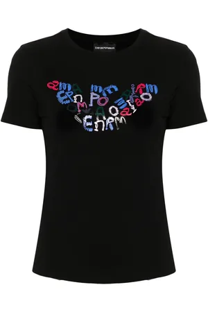 Emporio Armani Playera con logo estampado