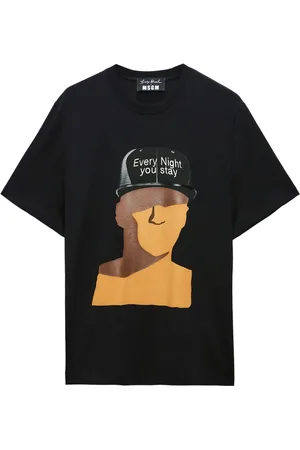 Msgm Playera con estampado gráfico