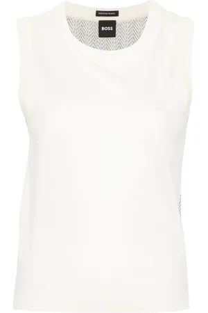 HUGO BOSS Top tejido sin mangas con motivo abstracto
