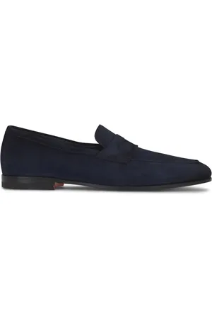 santoni Mocasines penny de gamuza