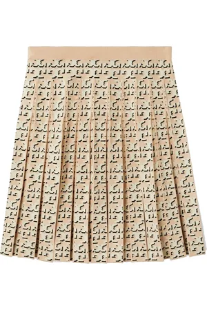 Tory Burch Falda plisada con monograma T