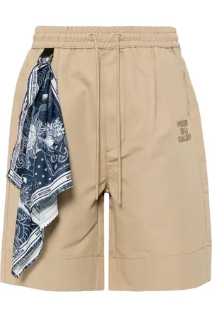 Musium Div. Shorts deportivos con detalle de mascada