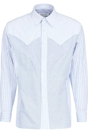 Maison Margiela Camisa con paneles y estampado de rayas