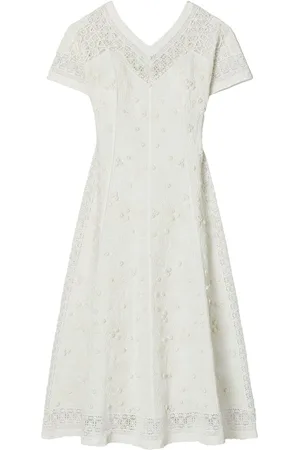 Tory Burch Vestido midi bordado