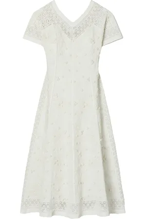 Tory Burch Vestido midi bordado