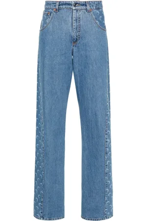 Marine Serre Jeans rectos con tiro medio