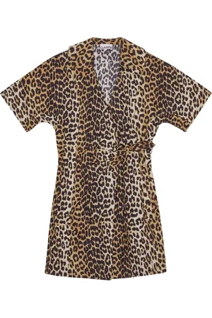 Ganni Vestido corto con diseño cruzado