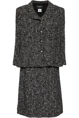 CHANEL Traje de falda de tweed 1997