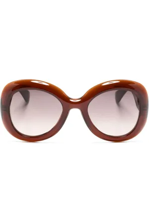 Moschino Lentes de sol con armazón oversize y logo en relieve