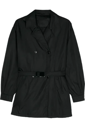 Prada Gabardina con doble botonadura y cinturón 2000