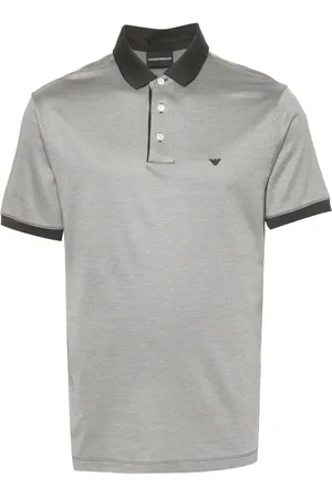 Emporio Armani Playera tipo polo con logo bordado y motivo de rayas