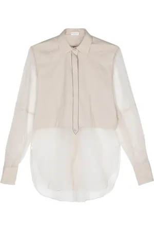 Brunello Cucinelli Camisa con detalle de cadena Monili