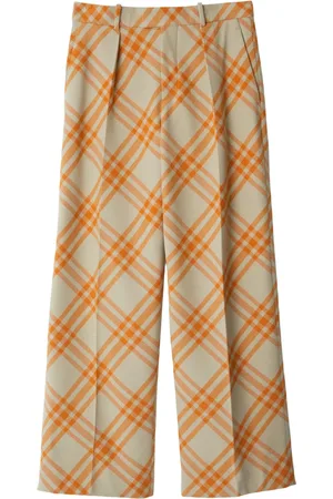 Burberry Pantalones rectos con cuadros estampados