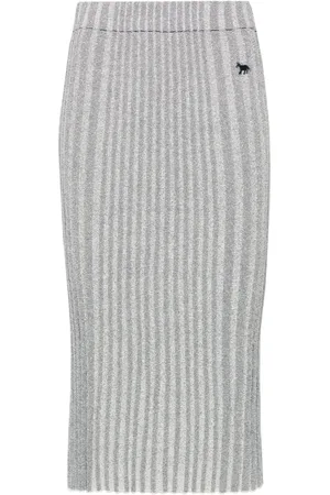 Maison Kitsuné Falda midi con motivo Fox
