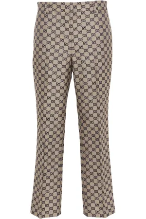 Gucci Pantalones de vestir con bordado GG
