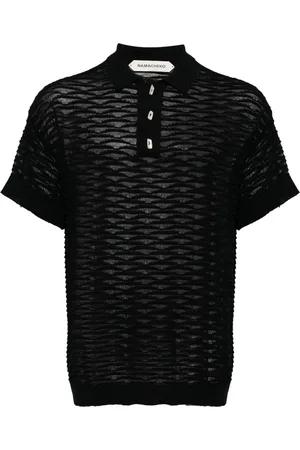 Namacheko Playera tipo polo transparente con diseño texturizado