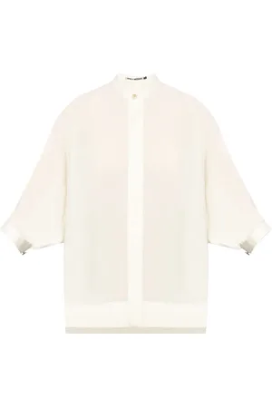 Issey Miyake Top con cuello redondo