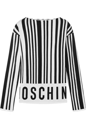 Moschino Suéter tejido con código de barras en intarsia