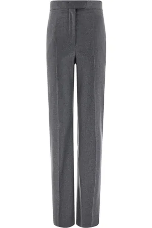 Salvatore Ferragamo Pantalones rectos con tiro alto
