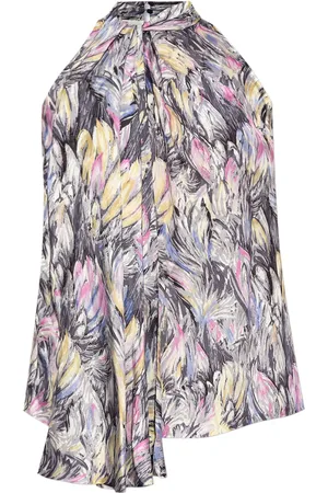 Balmain Blusa con moño en el cuello y estampado abstracto