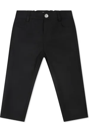 Balmain Pantalones rectos con parche del logo