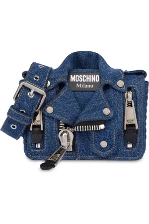 Moschino Bolsa de hombro de mezclilla estilo chamarra