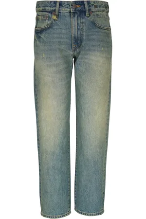 R13 Jeans rectos con aplique del logo